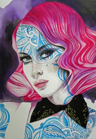 Original Pop Art Fantasy Paintings by Gigi And The Wolf