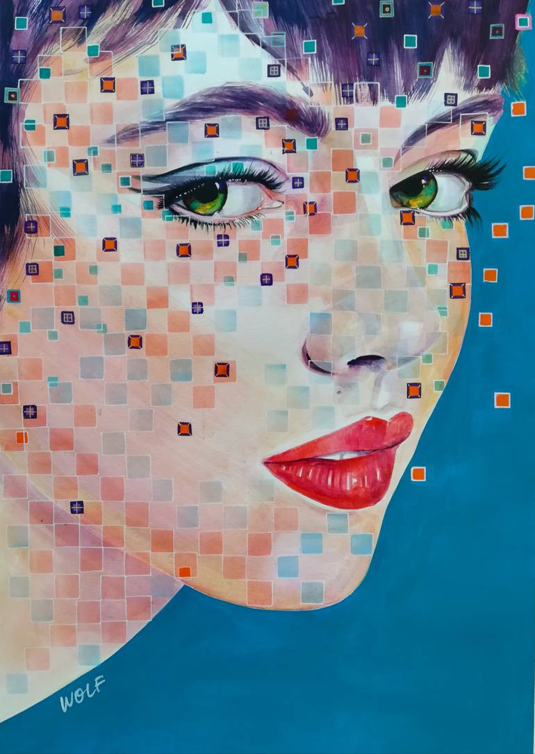 Original Portraiture Pop Culture/Celebrity Painting by Gigi And The Wolf