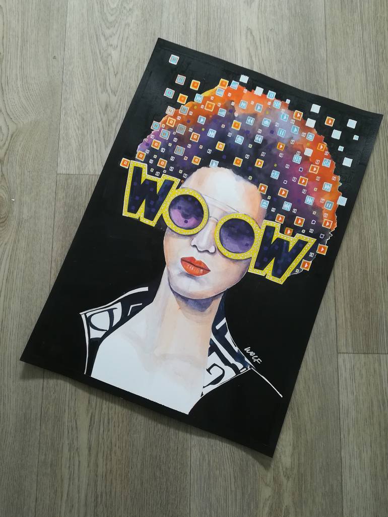 Original Modern Music Painting by Gigi And The Wolf