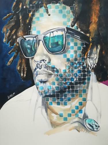 Original Portraiture Celebrity Paintings by Gigi And The Wolf