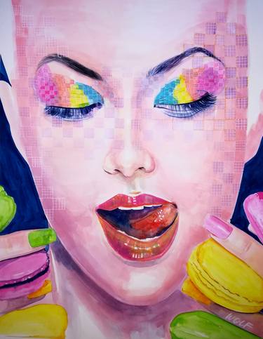 Original Pop Art Food Paintings by Gigi And The Wolf
