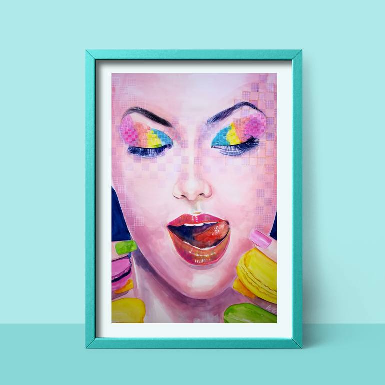 Original Pop Art Food Painting by Gigi And The Wolf