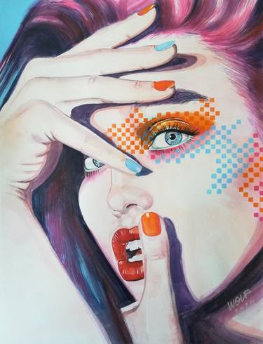 Original Pop Art Women Paintings by Gigi And The Wolf