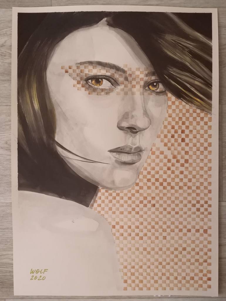 Original Pop Art Women Painting by Gigi And The Wolf