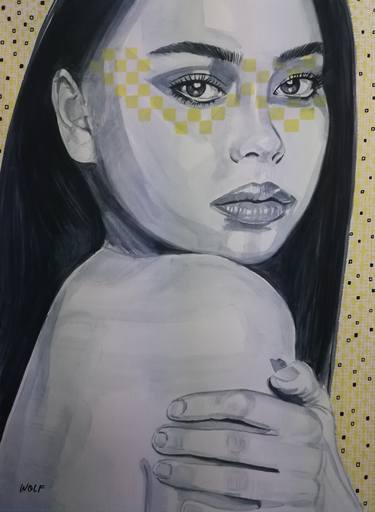 Original Portraiture Women Paintings by Gigi And The Wolf