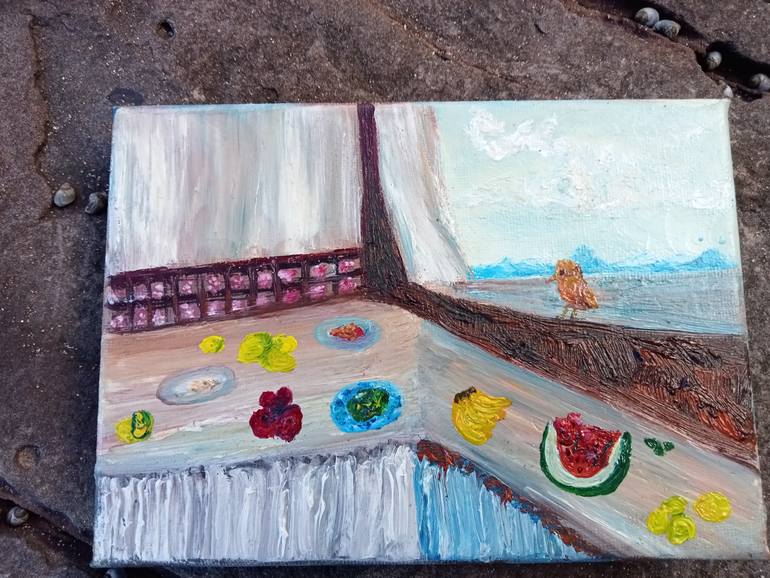 Original Art Deco Home Painting by Carol Barroso