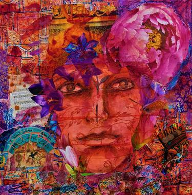 Original Figurative Portrait Collage by Reinharda Drijfhamer