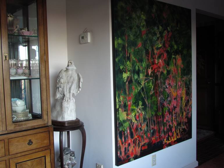 Original Abstract Garden Painting by Betty Pieper