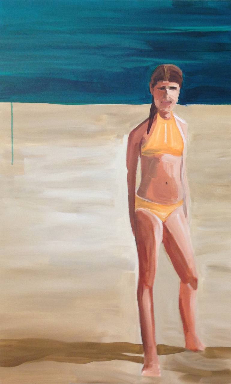 Beach Girls (Panel A) Painting by Linda Kosoff | Saatchi Art
