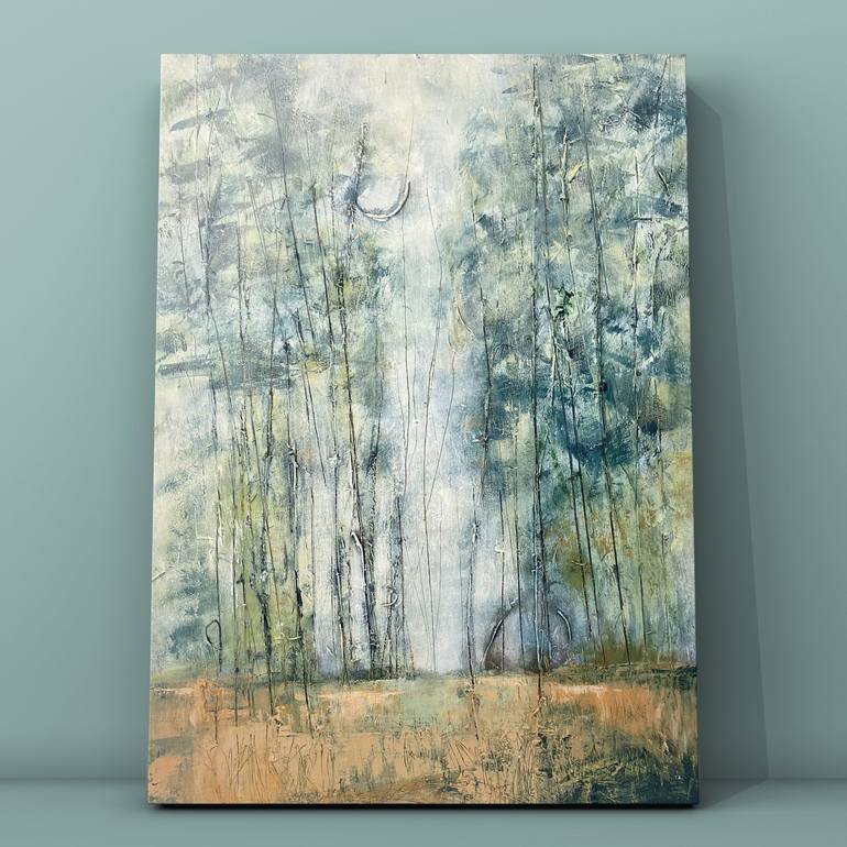 Original Abstract Expressionism Nature Painting by Marika Rosenius