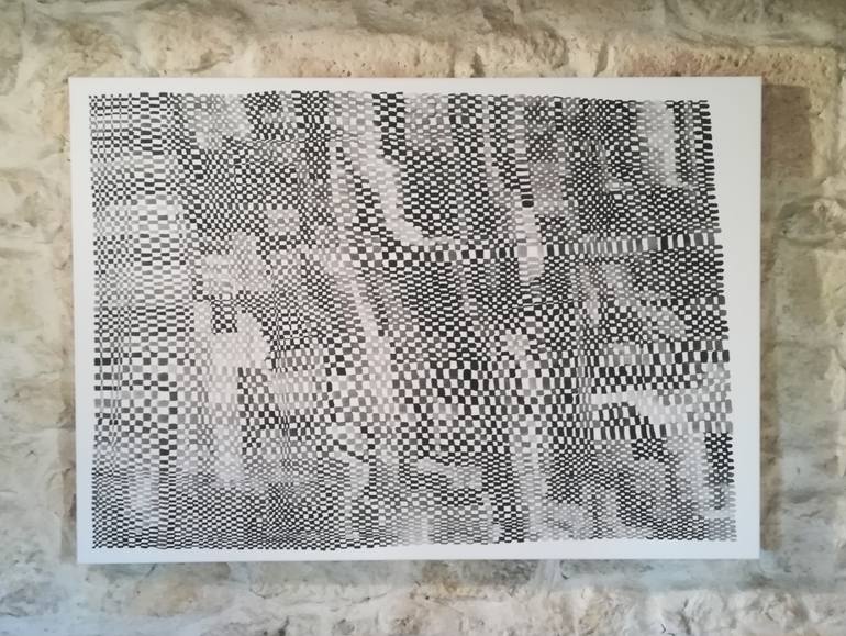 Original Black & White Abstract Painting by William Mathieu