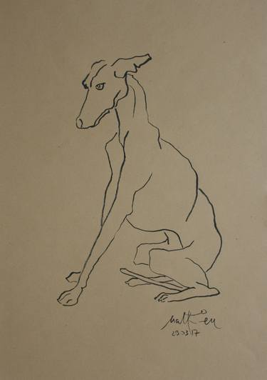 Original Expressionism Animal Drawings by William Mathieu