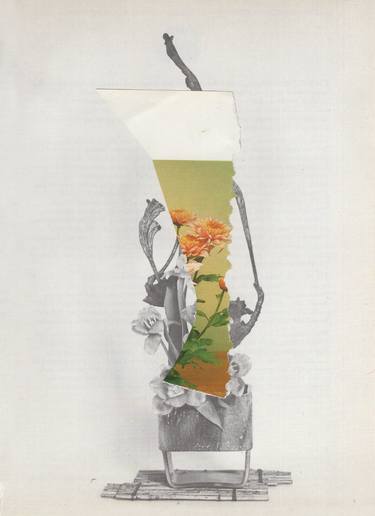 Original Floral Collage by Anna Bu Kliewer