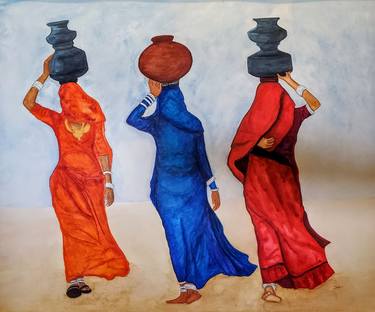 Original Illustration Women Paintings by Salma Khan