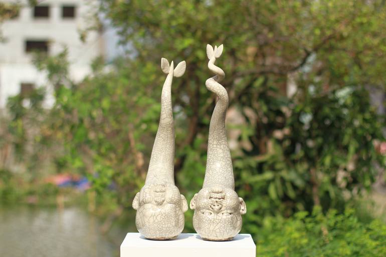 Print of Rural life Sculpture by Ashim Halder Sagor