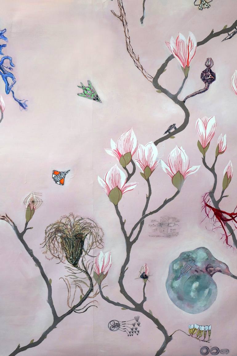 Original Surrealism Nature Painting by Zoi Pappa