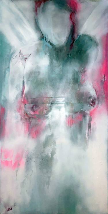 Original Abstract Expressionism Nude Paintings by Sandra ENCAOUA
