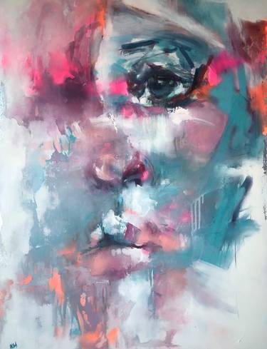 Original Abstract Expressionism Portrait Paintings by Sandra ENCAOUA