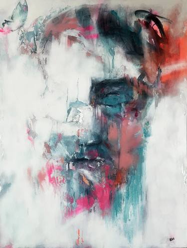 Original Abstract Expressionism Portrait Paintings by Sandra ENCAOUA