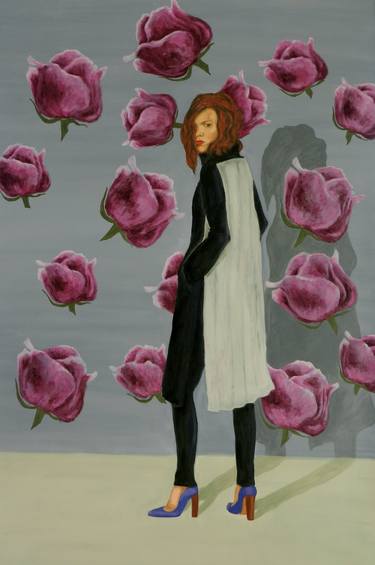 Original Pop Art Fashion Paintings by Halina Leaniuk