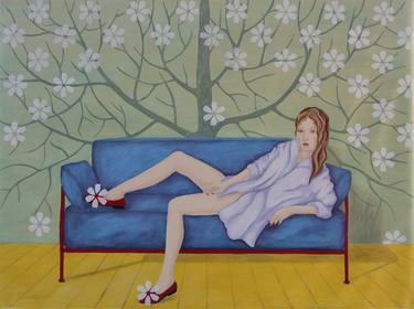 Print of Pop Art Women Paintings by Halina Leaniuk