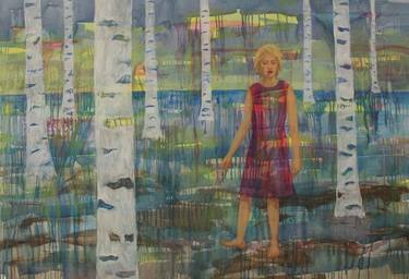 Original Figurative Landscape Paintings by Halina Leaniuk