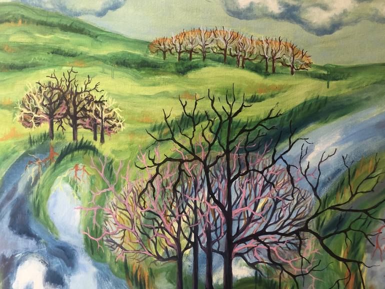 Original Landscape Painting by Halina Leaniuk