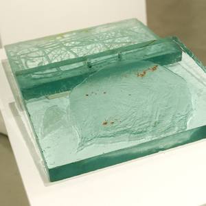 Collection books in glass /folded glass sculptures 