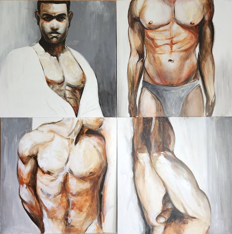 Original Men Painting by Gerhard van Vuuren