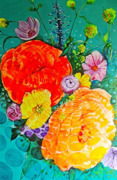 Print of Modern Floral Paintings by Gerhard van Vuuren