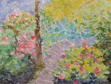 Print of Expressionism Garden Paintings by Marsha Heller