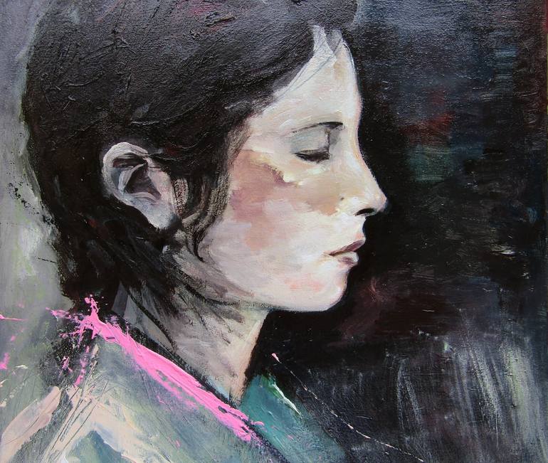 Original Figurative Portrait Painting by Catalin Ilinca