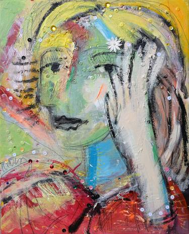 Print of Abstract People Paintings by Catalin Ilinca
