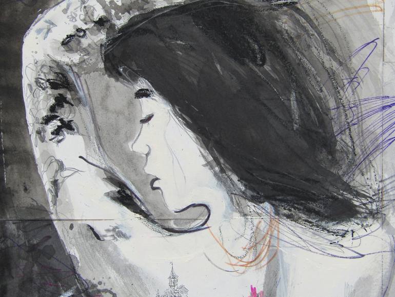 Original Contemporary Nude Mixed Media by Catalin Ilinca