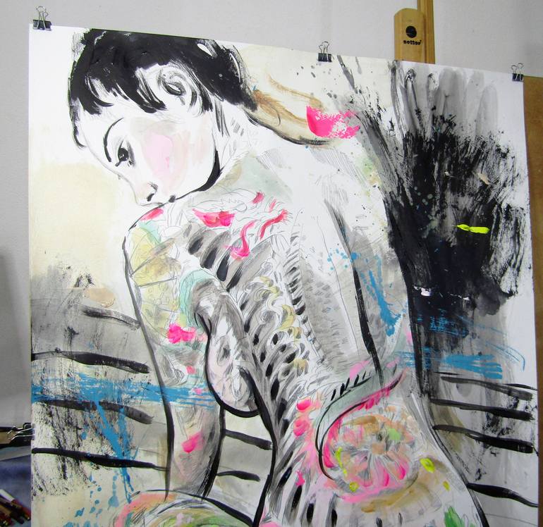Original Figurative Nude Painting by Catalin Ilinca