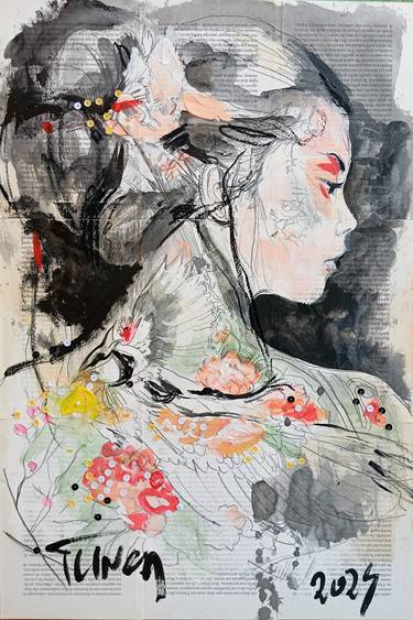 Print of Figurative Portrait Mixed Media by Catalin Ilinca