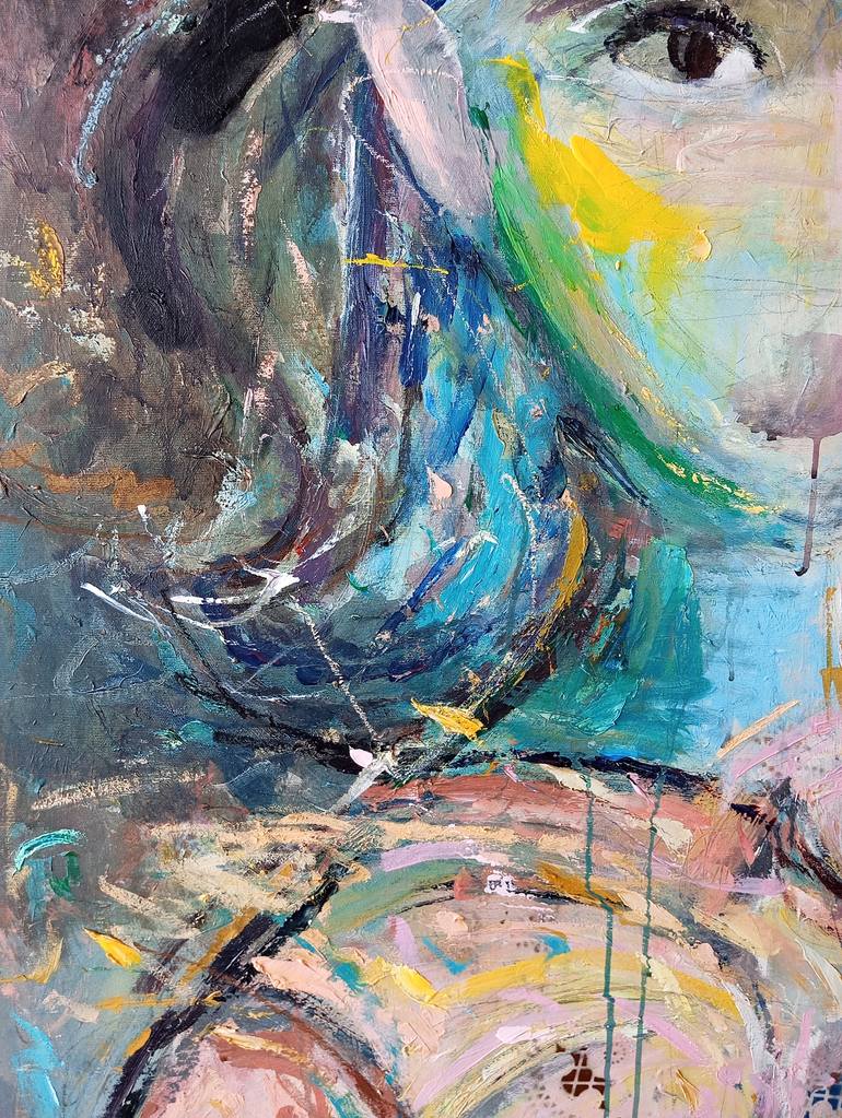 Original Abstract People Painting by Catalin Ilinca