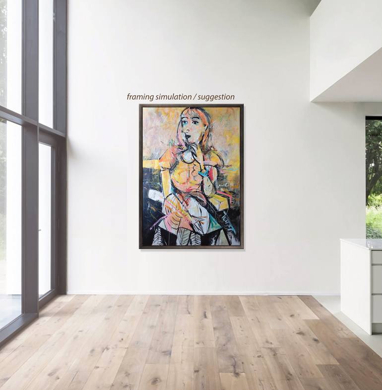 Original Abstract People Painting by Catalin Ilinca