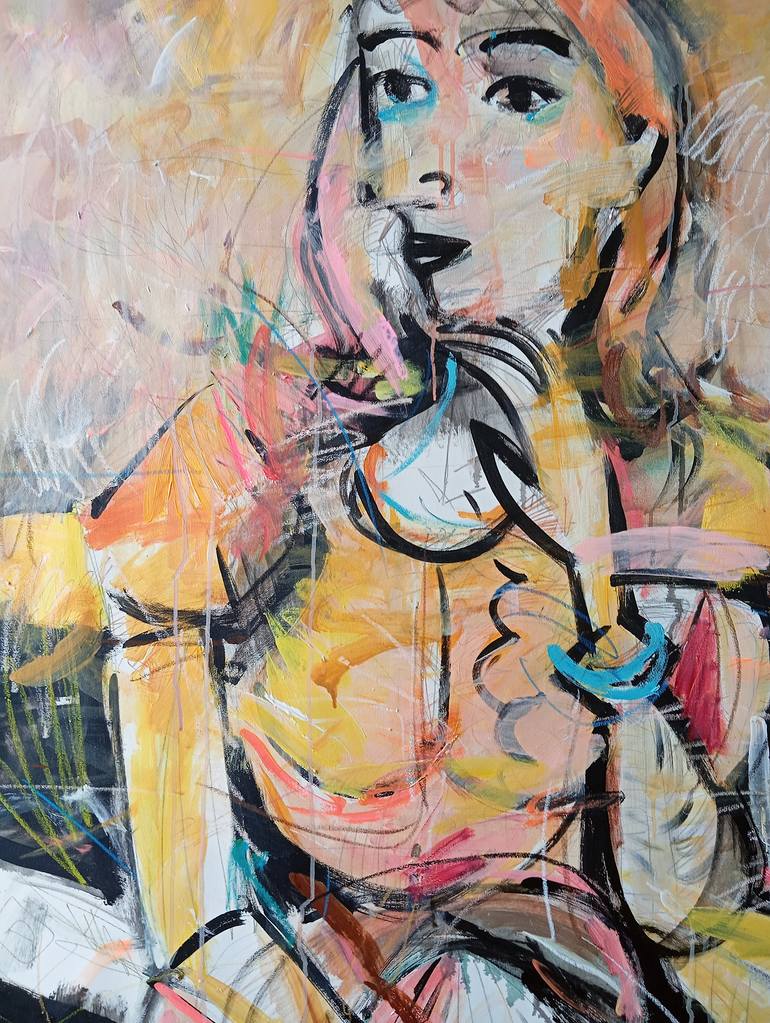 Original Abstract People Painting by Catalin Ilinca