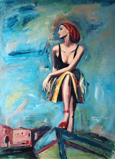 Original Conceptual Women Paintings by Catalin Ilinca