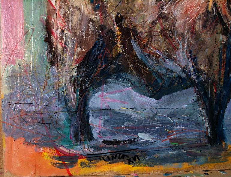 Original Abstract Expressionism Animal Painting by Catalin Ilinca