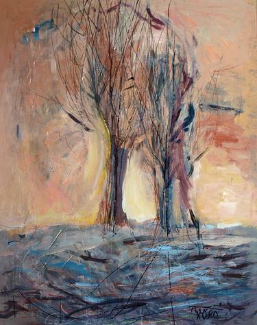 Print of Abstract Expressionism Tree Paintings by Catalin Ilinca