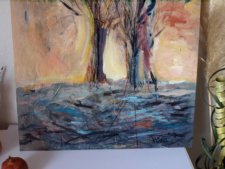 Original Abstract Landscape Painting by Catalin Ilinca