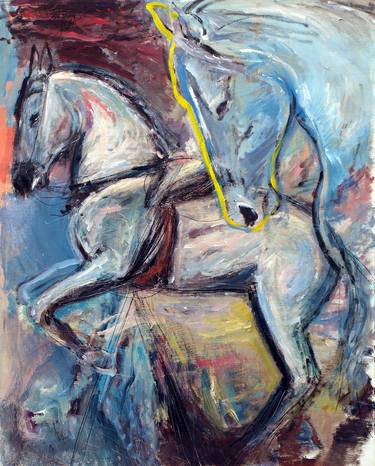 Original Figurative Horse Paintings by Catalin Ilinca