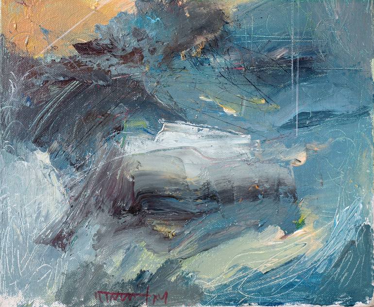 Original Abstract Landscape Painting by Catalin Ilinca