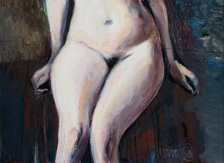 Original Nude Painting by Catalin Ilinca