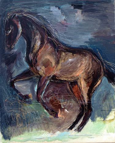 Original Expressionism Horse Paintings by Catalin Ilinca