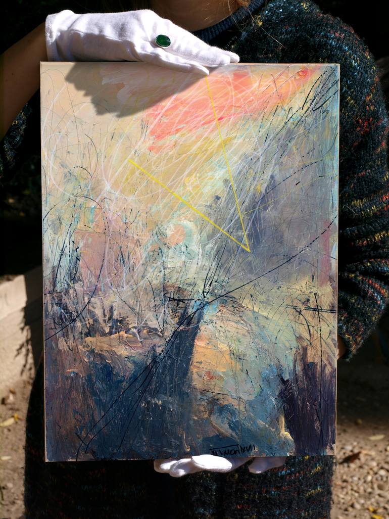 Original Abstract Expressionism Abstract Painting by Catalin Ilinca