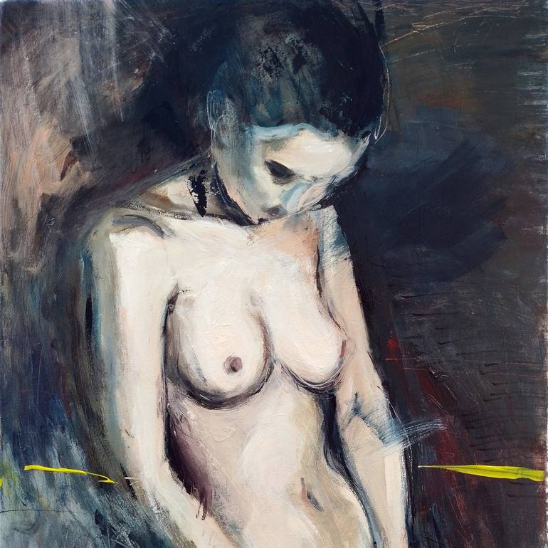 Original Expressionism Nude Painting by Catalin Ilinca