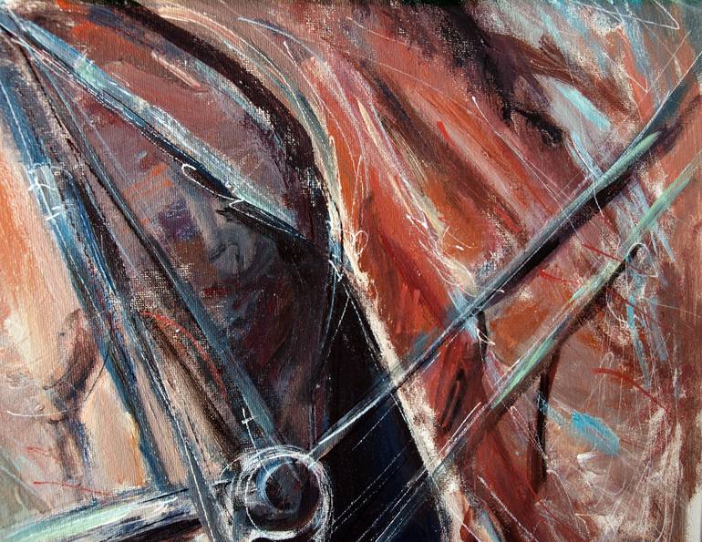 Original Expressionism Horse Painting by Catalin Ilinca